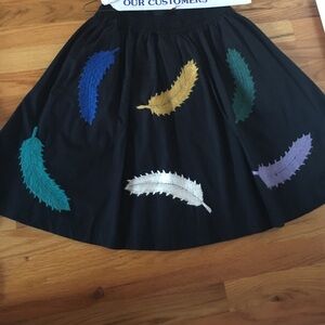 Anthropologie feather skirt